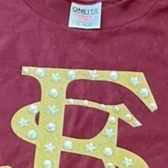 NWOT VINTAGE ONEITA XL FSU Florida State Seminoles Single Stitch T Shirt Garnet - Picture 7 of 7